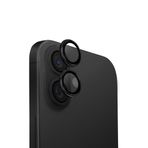 UNIQ OPX ALÜMİNYUM KAMERA LENS KORUYUCU iPhone 16 ve iPhone 16 Plus ile uyumlu, Gece Siyahı