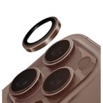 UNIQ OPX Paslanmaz Çelik Çerçeve Safir Kamera Lens Koruyucu iPhone 16 Pro ve iPhone 16 Pro Max ile Uyumlu, Yaldızlı Altın