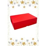 Uniq34 Kırmızı Boş Hediye Kutusu, 31x22x9cm ( Sert Oluklu Karton )