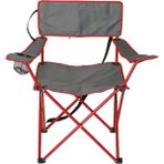 Uniqamp Eco Ergonomik Katlanır Kamp Sandalyesi - Gri - Gri - Kırmızı