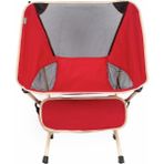 Uniqamp ® Ergo™ Ultra Hafif Ergonomik Katlanır Kamp Sandalyesi - Kırmızı