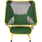 Uniqamp ® Ergo™ Ultra Hafif Ergonomik Katlanır Kamp Sandalyesi - Sarı - Yeşil