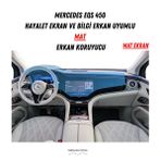 Uniqanatolia Mercedes EQS 450 Hayalet ve Bilgi Ekran Uyumlu Mat Ekran Koruyucu