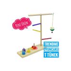 UniqBirdToys Trendme Ahşap Kuş Zeka Halkalı T Tünek ( Sultan,cennet,muhabbet Vb.)