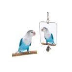 UniqBirdToys Uniq Bird Toys Zilli Dikdörtgen Kuş Aynası Oyuncağı ( Muhabbet Cennet Vb. )
