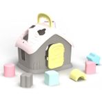 Uniqlion Bultak Ev Şekil Eşleştirme Oyuncağı 1 Yaş+ Montessori Eğitim Seti - Gri