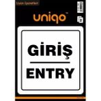 Uniqo Crea Unıqo Uyarı Etiketi - Giriş Entry 2'li 1406