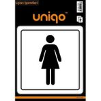 Uniqo Crea Uyarı Etiketi - Kadın Wc Figürü 2'li 1403