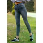 Unique 06 Kadın Gri Skinny Pantolon