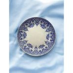 Unique Florya Blue Blanc Çiçek Desenli Duvar Tabağı Dekoratif Bahçe Balkon Mutfak Salon Duvar Süsü NO:191 - Çok Renkli