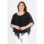 UNIQUE LADY Kadın Taşlı Şifon Büyük Beden Bluz - Şık ve Modern Tasarım