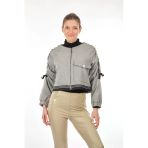 Unique Mode Minimalist Crop Ceket - Büzgülü Kollu - Oversize