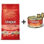 Unique Somonlu Sterilised Yetişkin Kedi Maması 7 kg + 4 Adet Unique Gold Series Tavuklu Konserve Yaş Kedi Maması 85 gr - 1
