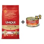 Unique Tavuklu Düşük Tahıllı Sterilised Kedi Maması 1,5 Kg + 2 Adet Unique Gold Series Tavuklu Konserve Yaş Kedi Maması 85 Gr