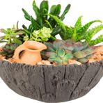 UniqueHome UV-1017-5 Wooden Gondol Vazo