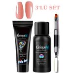 Uniquem 3 Parça Poly Gel Protez Tırnak Seti 15Ml Polijel Solüsyon ve Poly Gel Kalemi