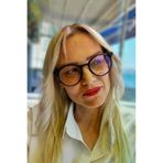 Uniquetrenders ALMR-492 Unisex London Mavi Işık Korumalı Dinlendirici Yuvarlak Model Ekran Gözlüğü