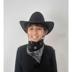 Uniquetrenders Çocuk 8 - 14 Yaş Süet Kovboy Şapkası Siyah Bandana Siyah 54 CM