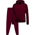Uniquetrenders Çocuk Unisex Kapüşonlu Fermuarlı Sweatshirt Ve Jogger Eşofman Altı 2'Li Takım Bordo 6 Yaş