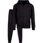 Uniquetrenders Çocuk Unisex Kapüşonlu Fermuarlı Sweatshirt Ve Jogger Eşofman Altı 2'Li Takım Siyah 7 Yaş