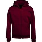 Uniquetrenders Çocuk Unisex Pamuklu Kapüşonlu Fermuarlı Sweatshirt Bordo 9 Yaş