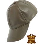 Uniquetrenders Deri Arkadan Ayarlanabilir Baseball Kep Şapka - Zeytin Yeşili - Standart