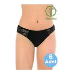 Uniquetrenders DRM3419851-3120 Kadın 6'lı Bambu Dantelli Külot