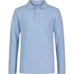Uniquetrenders Erkek Çocuk Uzun Kol %100 Pamuklu Polo Yaka T-Shirt Günlük Ve Okul Uniforma Okul T-Shirt Bebe Mavisi 14-15 Yaş