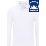Uniquetrenders Erkek Çocuk Uzun Kol %100 Pamuklu Polo Yaka T-Shirt Günlük Ve Okul Uniforma Okul T-Shirt Beyaz 8-9 Yaş