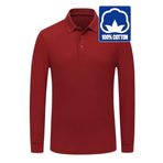 Uniquetrenders Erkek Çocuk Uzun Kol %100 Pamuklu Polo Yaka T-Shirt Günlük Ve Okul Uniforma Okul T-Shirt Bordo 14-15 Yaş