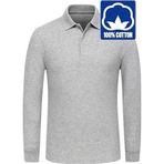 Uniquetrenders Erkek Çocuk Uzun Kol %100 Pamuklu Polo Yaka T-Shirt Günlük Ve Okul Uniforma Okul T-Shirt Gri 14-15 Yaş