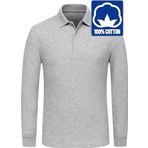 Uniquetrenders Erkek Çocuk Uzun Kol %100 Pamuklu Polo Yaka T-Shirt Günlük Ve Okul Uniforma Okul T-Shirt Gri 6-7 Yaş