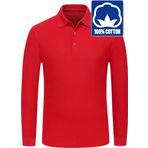 Uniquetrenders Erkek Çocuk Uzun Kol %100 Pamuklu Polo Yaka T-Shirt Günlük Ve Okul Uniforma Okul T-Shirt Kırmızı 14-15 Yaş