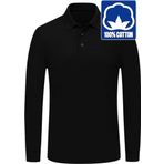 Uniquetrenders Erkek Çocuk Uzun Kol %100 Pamuklu Polo Yaka T-Shirt Günlük Ve Okul Uniforma Okul T-Shirt Siyah 14-15 Yaş