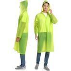 Uniquetrenders Erkek Rüzgar Geçirmez Kapüşonlu Yağmurluk Eva Yağmurluk Neon Yeşil Standart