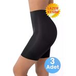 Uniquetrenders FA3001-06 Kadın Dikişsiz İnceltici Ve Toparlayıcı Lazer Kesim Paçalı Korse 3'lü Set