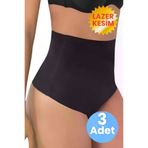 Uniquetrenders FA3014-4 Kadın Lazer Kesim İnceltici Ve Toparlayıcı String Korse 3'lü Set