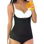 Uniquetrenders FA3021-1 Kadın Lazer Kesim İnceltici Ve Toparlayıcı Göğüs Altı Askılı Body Korse