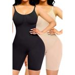 Uniquetrenders FA5010-3 Kadın Dikişsiz İnce Askılı Toparlayıcı Tam Boy Korse 2'li Set