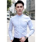 Uniquetrenders Hakim Yaka Slim Fit Nefes Alan Kolay Ütülenen Dört Mevsim Erkek Gömlek Beyaz 2XL