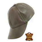 Uniquetrenders HT00610 Unisex %100 Deri Arkadan Ayarlanabilir Baseball Kep Şapka