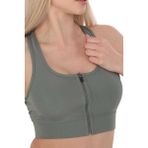 Uniquetrenders Kadın Büstiyer Kadın Fermuarlı Sporcu Crop Çağla Yeşili S-M