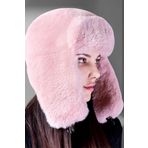 Uniquetrenders Kadın Peluş Kalpak Pilot Şapka Pembe Standart