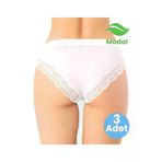 Uniquetrenders KT5093670-5106 Kadın 3'lü Dantel Detaylı Modal Kumaş Bikini Külot