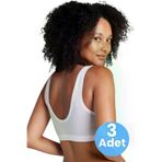 Uniquetrenders MAKT06313-1 Kadın Kalın Askılı Pedli Büstiyer Yarım Atlet Sütyen 3'lü Set