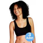 Uniquetrenders MAKT6313-1 Kadın Kalın Askılı Pedli Büstiyer Yarım Atlet Sütyen 3'lü Set