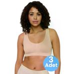 Uniquetrenders MAKT6313-2 Kadın Kalın Askılı Pedli Büstiyer Yarım Atlet Sütyen 3'lü Set
