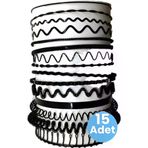Uniquetrenders MTA102030 Unisex Siyah Kaliteli Metal 15'li Günlük Kullanım Ve Sporcu Saç Tacı