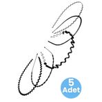 Uniquetrenders MTA112030 Unisex Siyah Kaliteli Metal 5'li Günlük Kullanım Ve Sporcu Saç Tacı