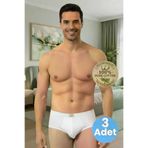 Uniquetrenders OZKNN0037 Erkek %100 Pamuklu 3'lü Penye Slip Külot